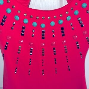 Pink Dress with beaded embellishments